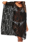 Women Solid Colored Round Neck Breathable Beach Cover-Up