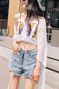 Women Breathable Thin Solid Colored Beach Cover-Up