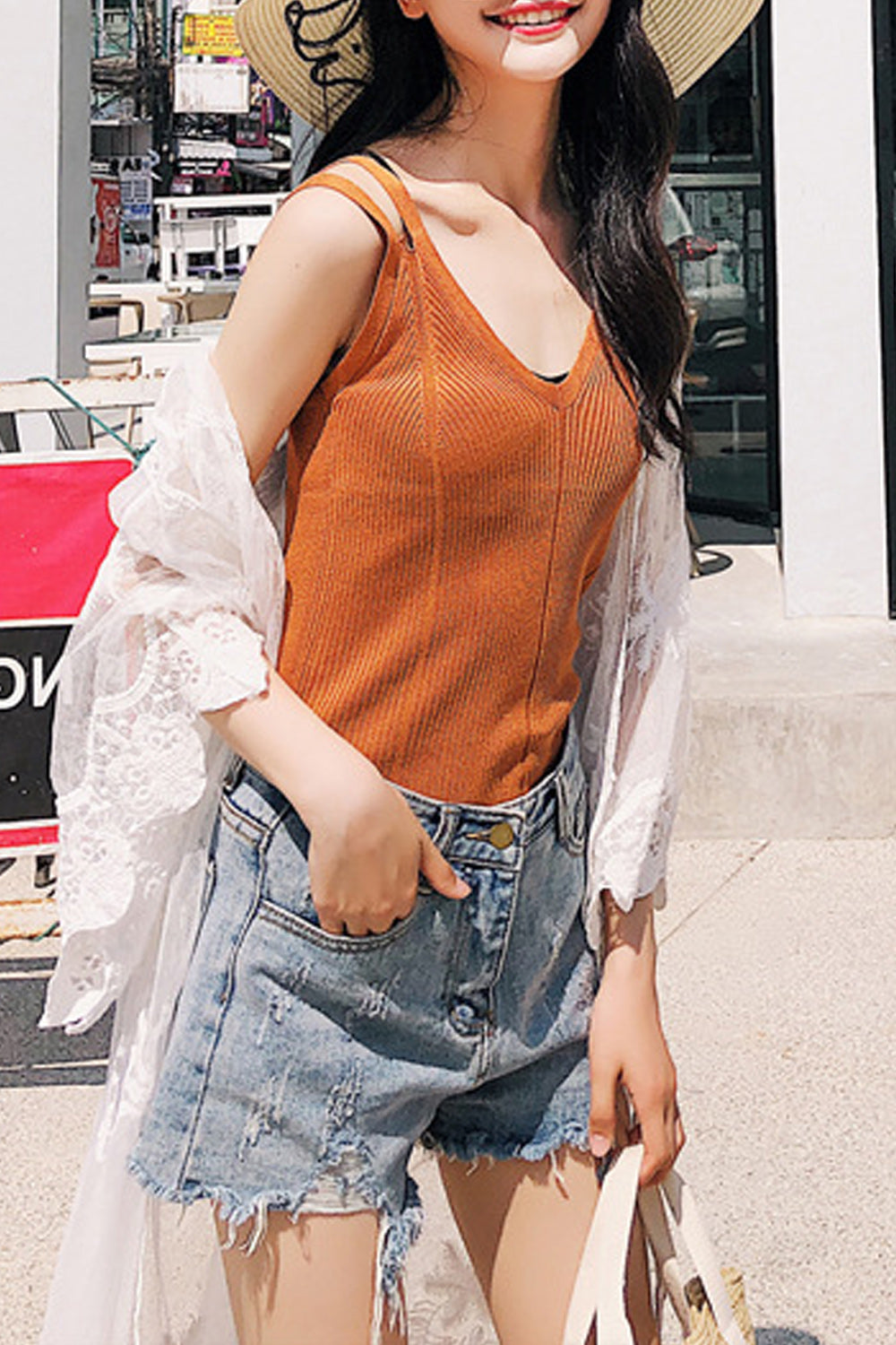 Women Pretty Embroidered Long Sleeve Breathable Cover-Up
