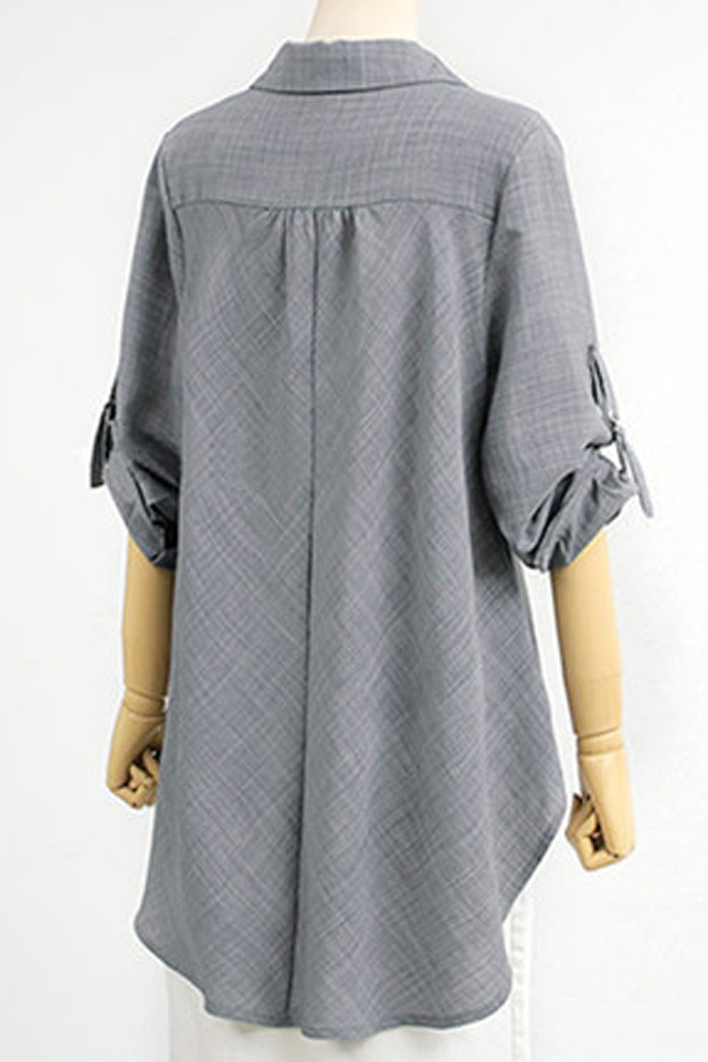 Women Collar Neck Loose Summer Shirt
