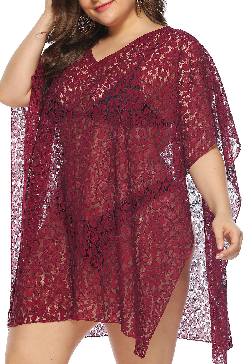 Women V-Neck Sun Protection Beautiful Beach Cover-Up
