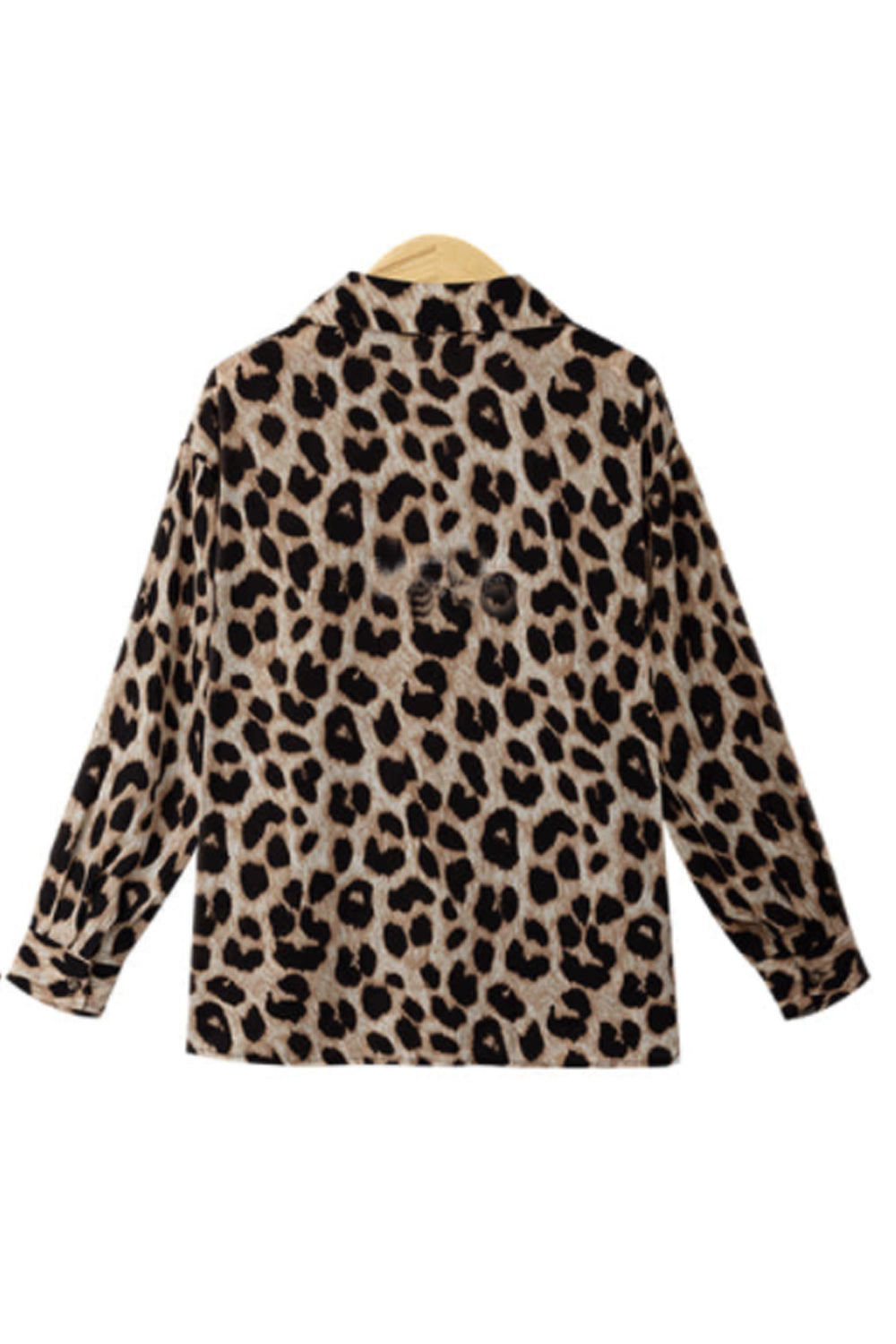 Women Collar Neck Leopard Printed Shirt