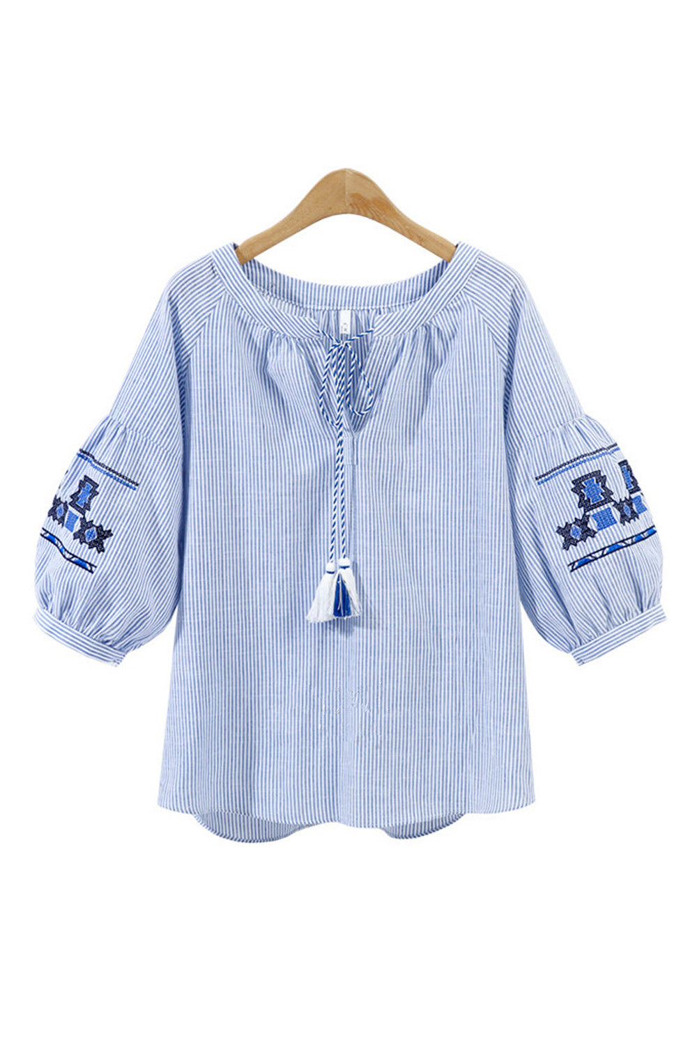 Women Round Neck cord Tassel Top