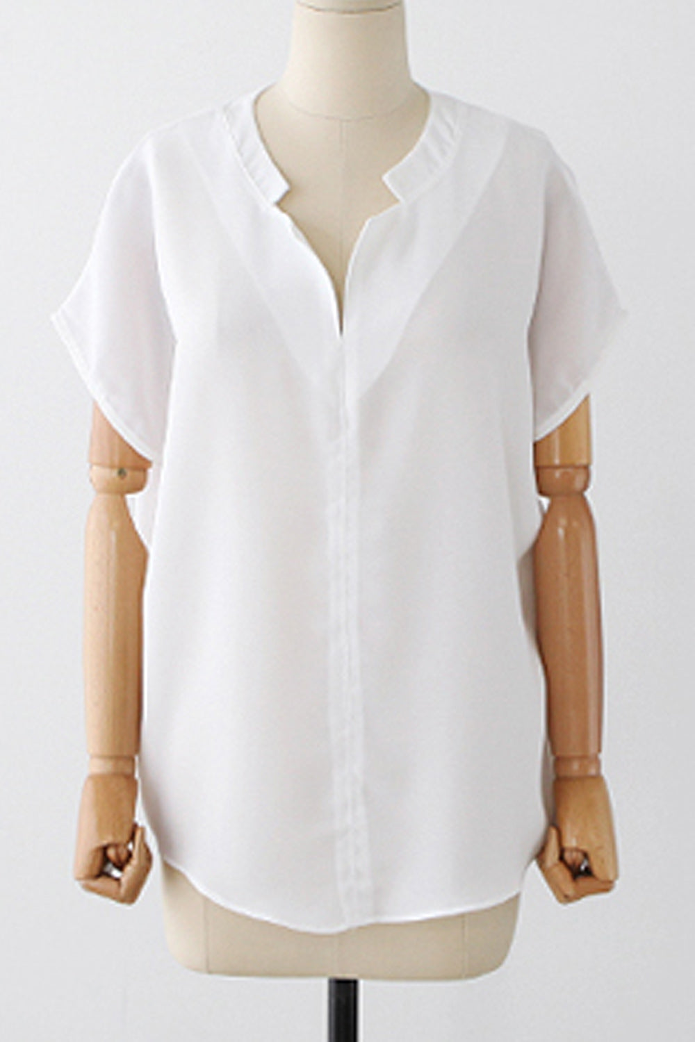 Women Short Collar Loose Sleeves Top