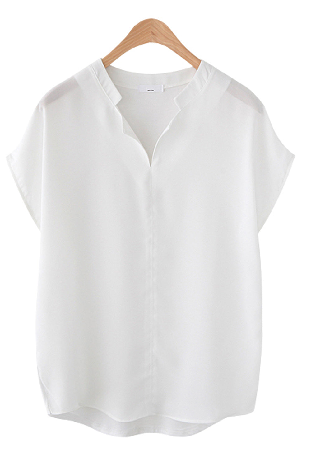 Women Short Collar Loose Sleeves Top