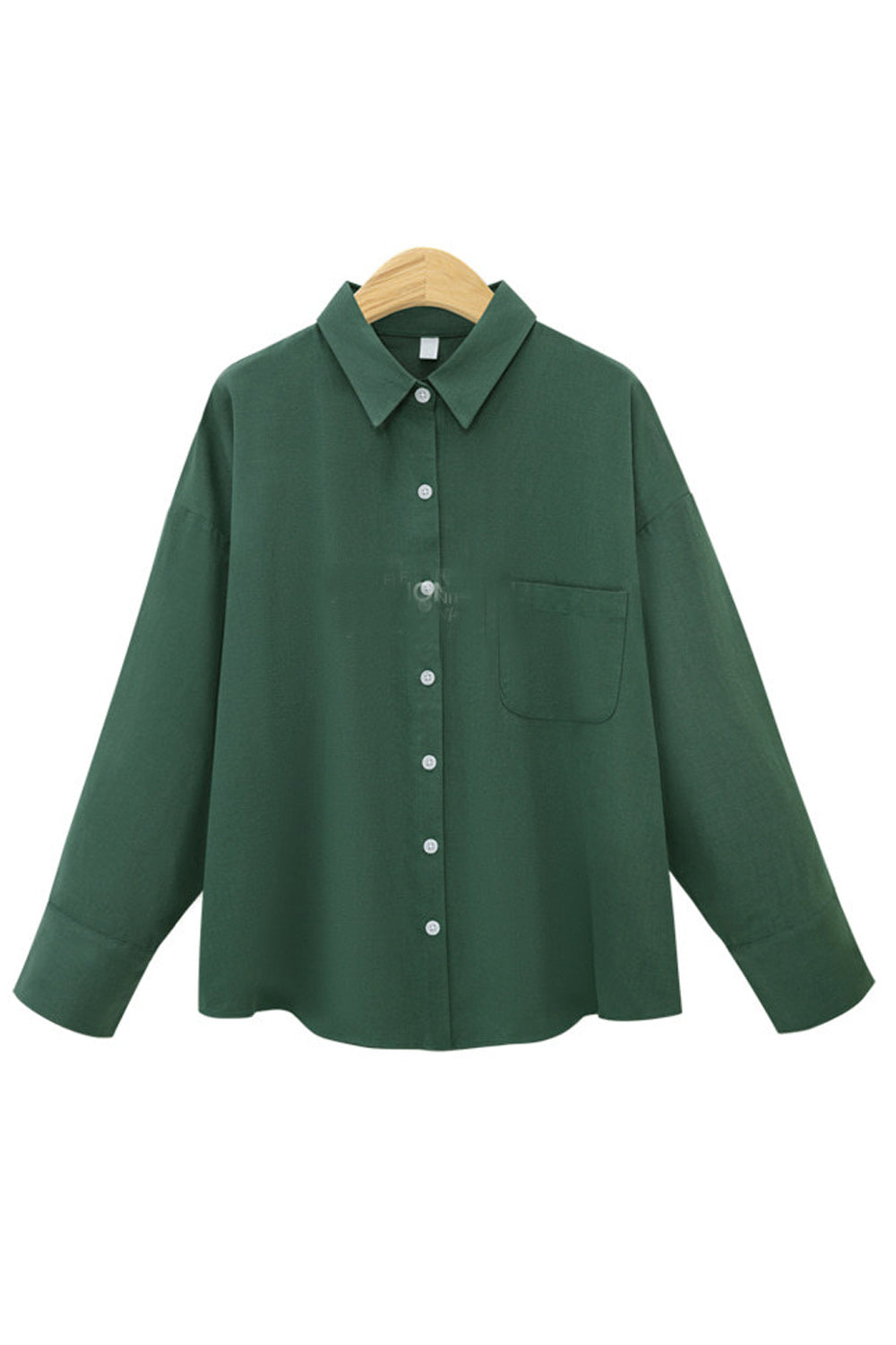 Women Solid Short Sleeve Button Down Casual Shirt