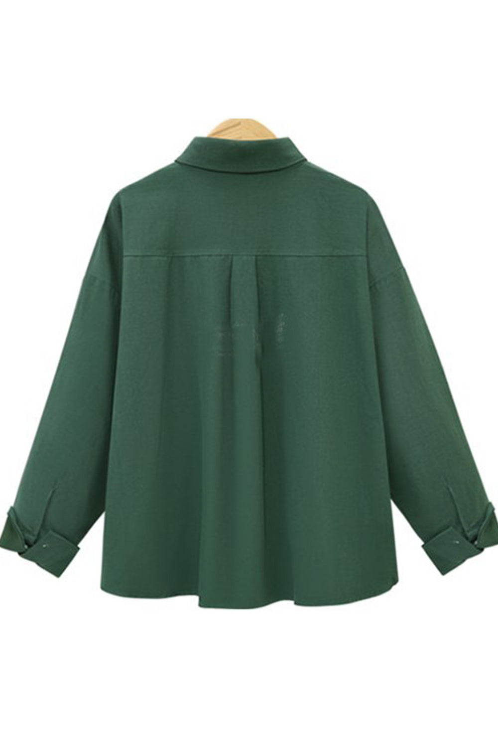 Women Solid Short Sleeve Button Down Casual Shirt