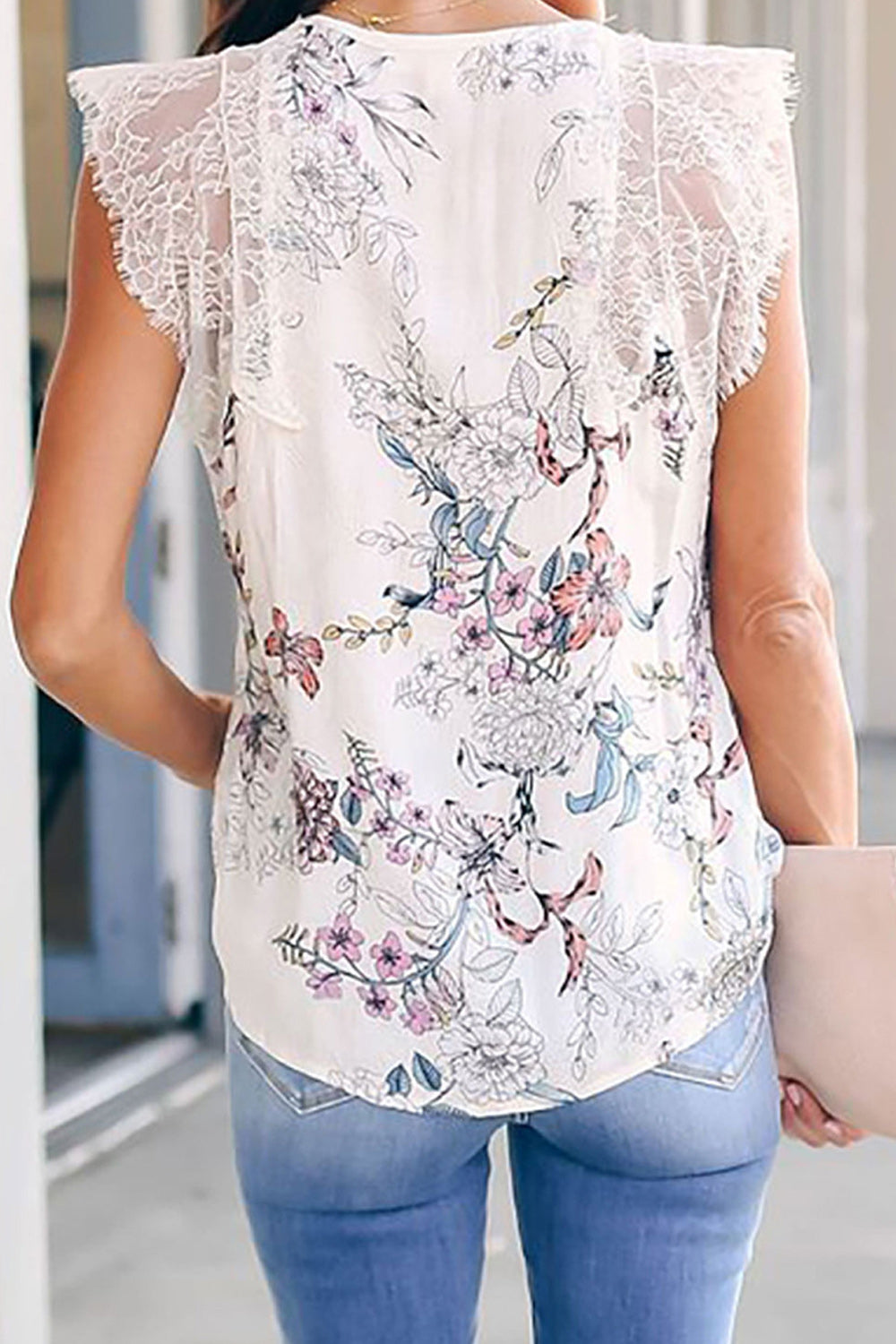 Women Sleeveless Leopard Printed V-Neck Style Top