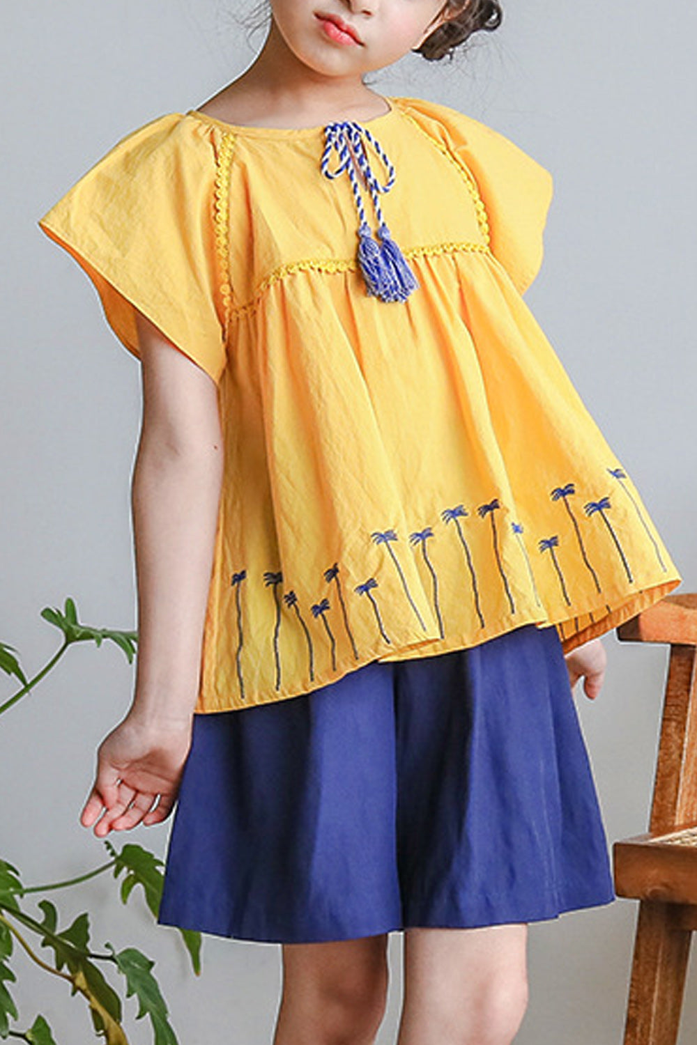 Kids Girls Tassel Neck Casual Summer Dress