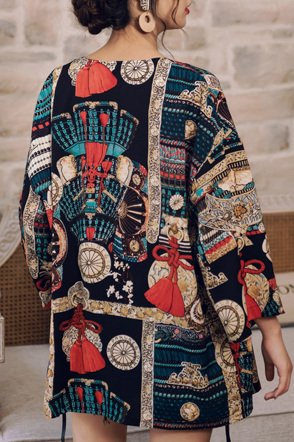 Women Printed Style Loose Fit Comfy Beach Cover-Up