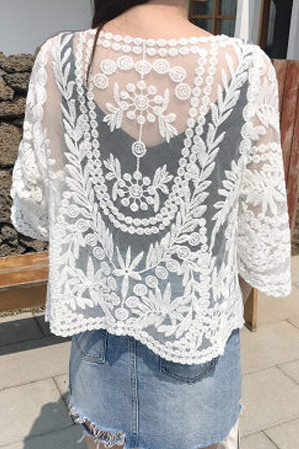 Women Delightful Cardigan Seaside Beautiful Beach Cover-Up
