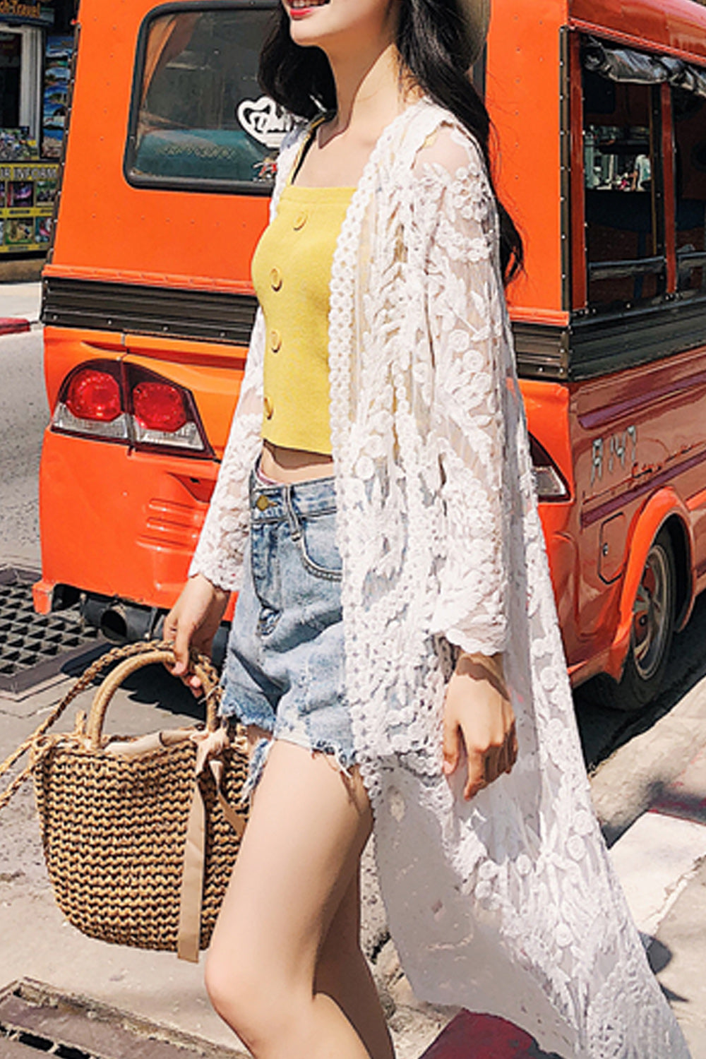 Women Beautiful Embroidered Seaside Beach Cover-Up