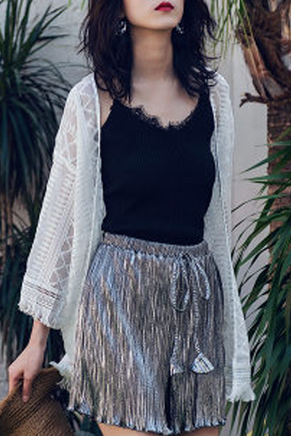 Women Knee Above Solid Colored Delightful Cover-Up