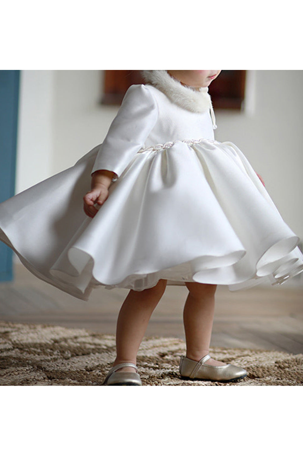 Kids Girls Flower Skirt Pleated Dress