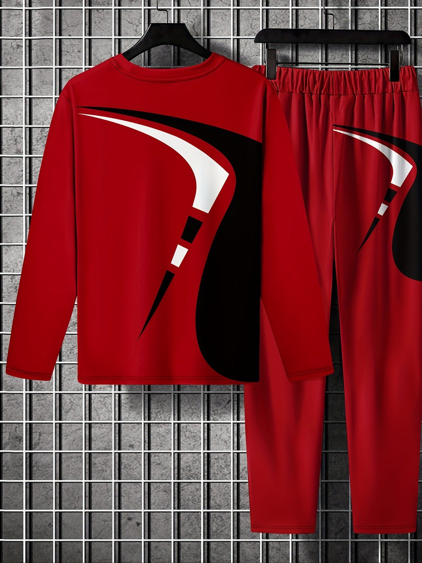Digital Print Long Sleeve & Full-Length Pants Set