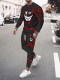 Digital Print Long Sleeve & Pants Two-Piece Set