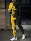 Digital Print Long Sleeve & Long Pants Two-Piece Set